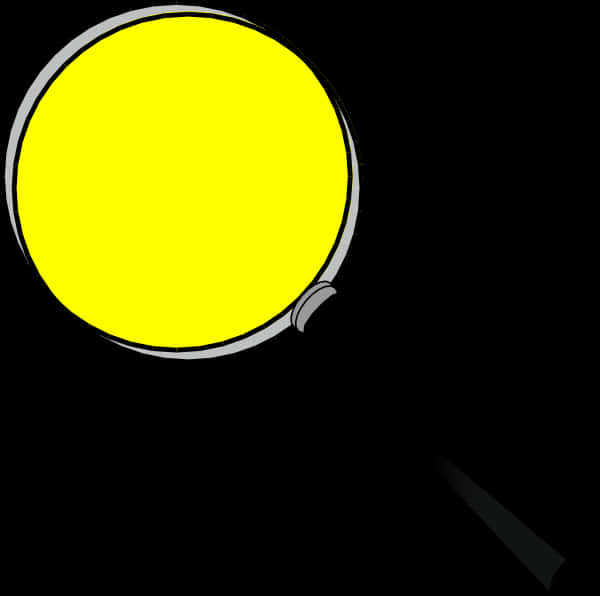 Cartoon Magnifying Glass Yellow