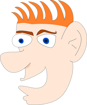 Cartoon Man Profile Vector