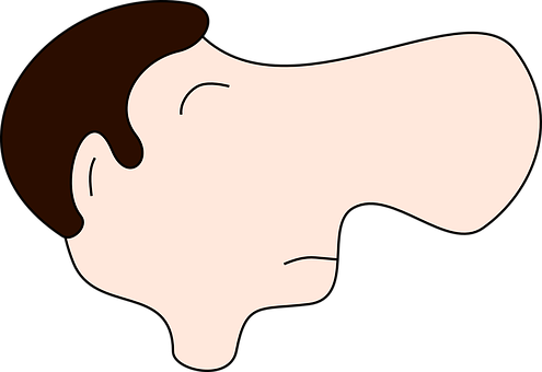 Cartoon Man Side Profile Vector