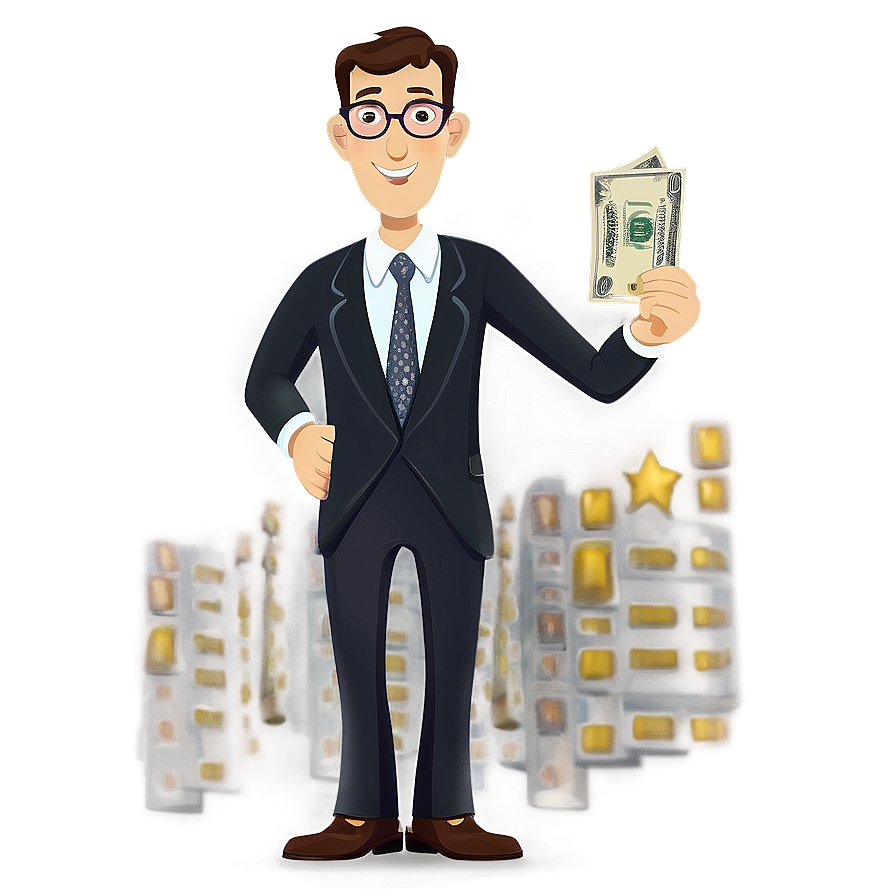 Cartoon Millionaire Money Png Jrc