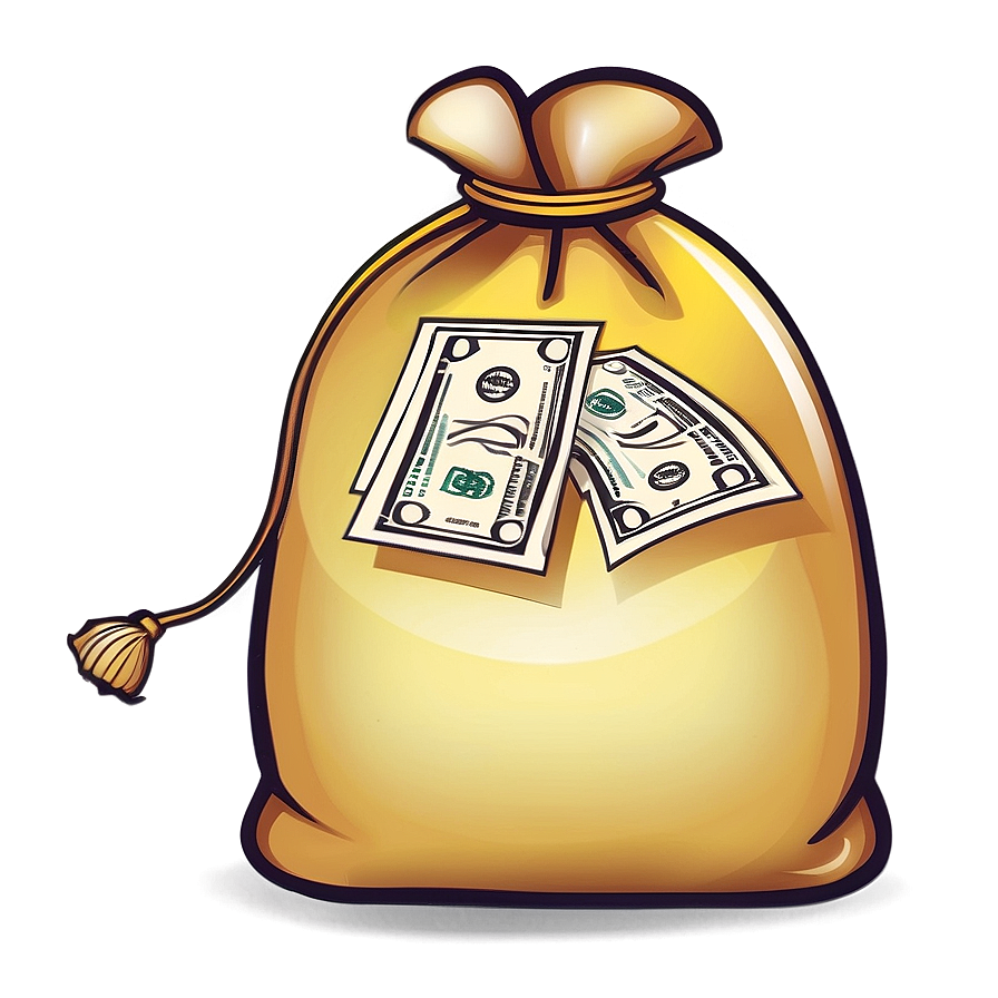 Cartoon Money Bag Image Png 06132024