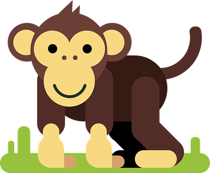 Cartoon Monkey Vector Illustration