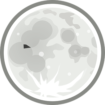 Cartoon Moon Graphic