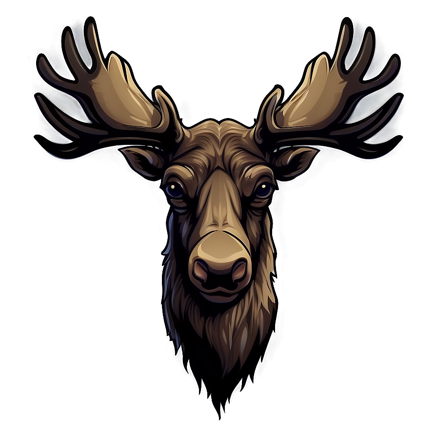 Cartoon Moose Head Graphic Png 53