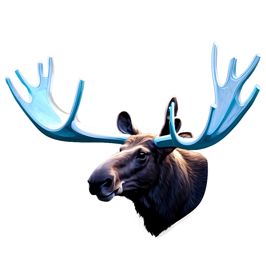 Cartoon Moose Head Graphic Png Xpe81