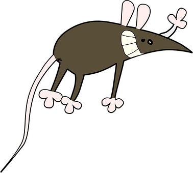 Cartoon Mouse Black Background