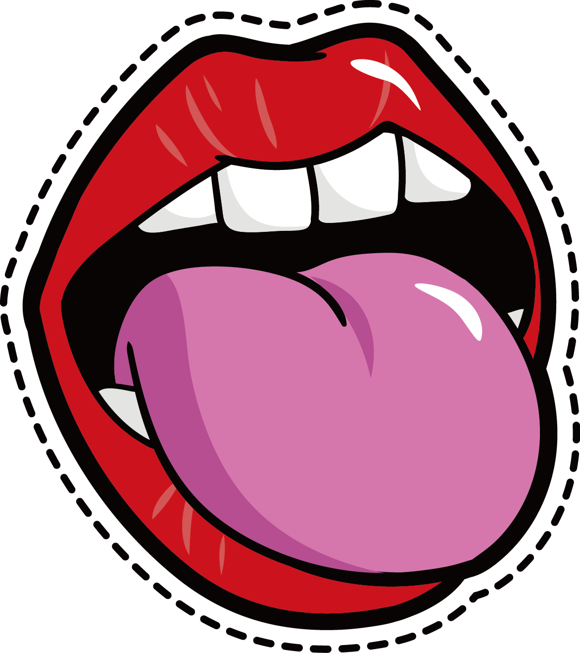 Cartoon Mouthand Tongue