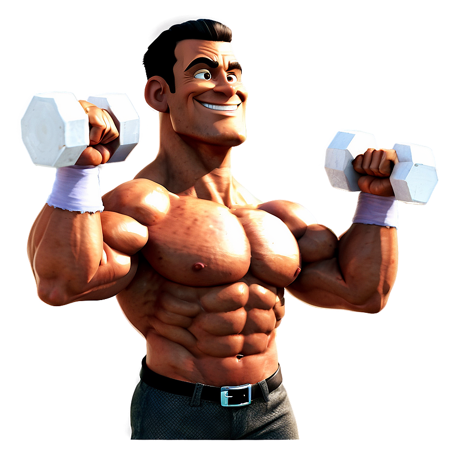 Cartoon Muscle Man Png Rnb9