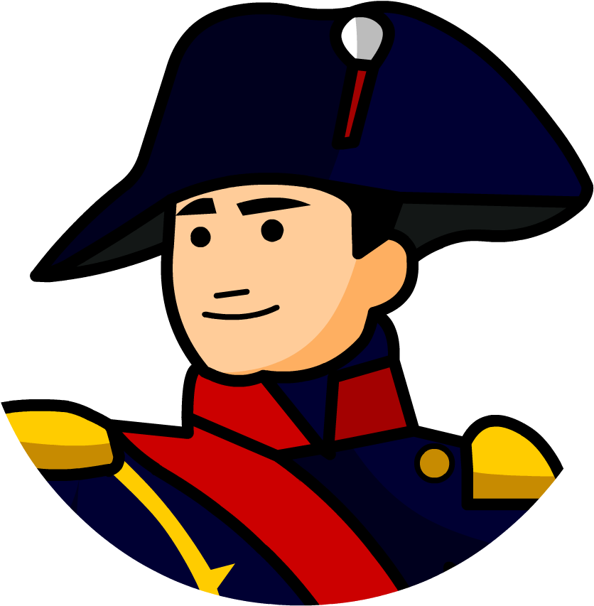 Cartoon Napoleon Bonaparte Portrait