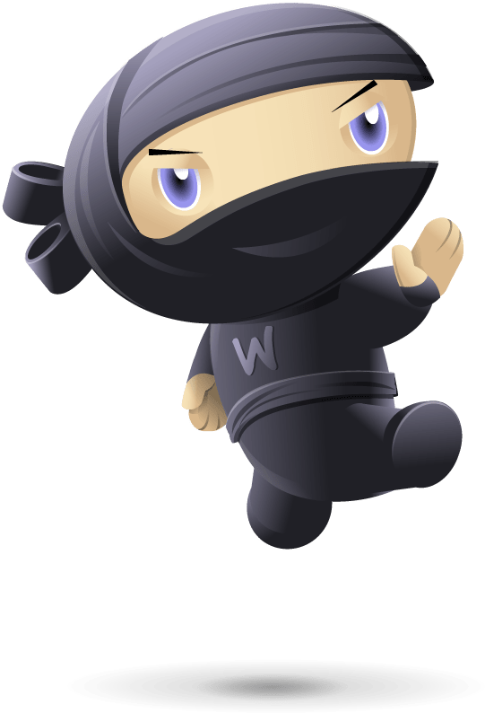 Cartoon Ninja Character Running