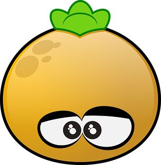 Cartoon Onion With Glasses