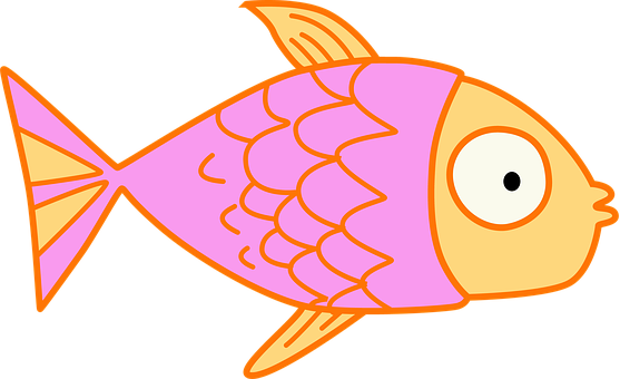 Cartoon Orange Pink Fish