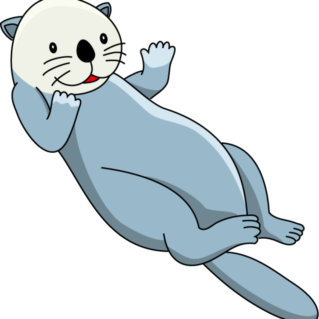 Cartoon Otter Waving