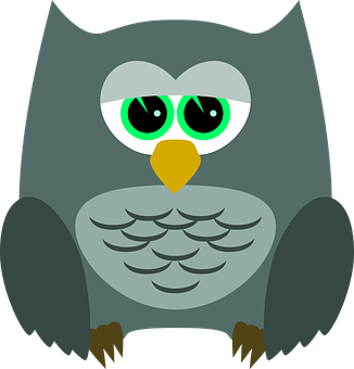 Cartoon_ Owl_ Vector_ Graphic