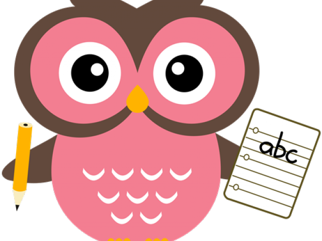 Cartoon Owlwith Penciland Note