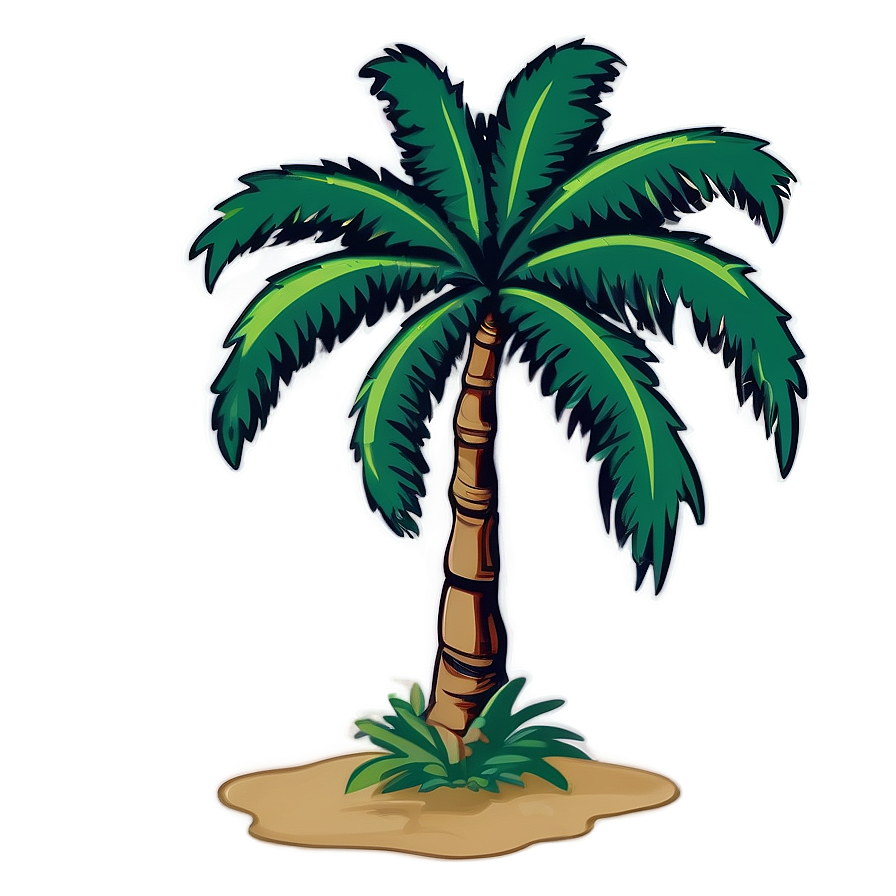 Cartoon Palm Tree Clipart Png 06212024