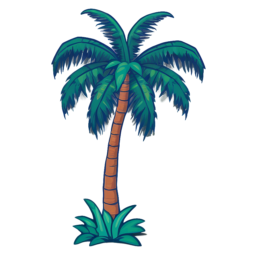 Cartoon Palm Tree Illustration Png 06212024