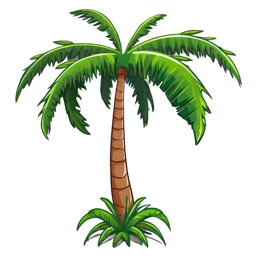 Cartoon Palm Tree Illustration Png Ulq