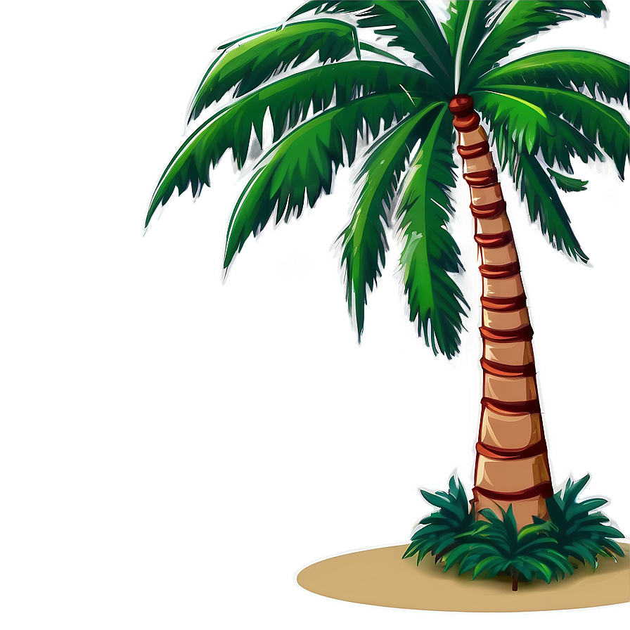 Cartoon Palm Tree Scene Png 06212024