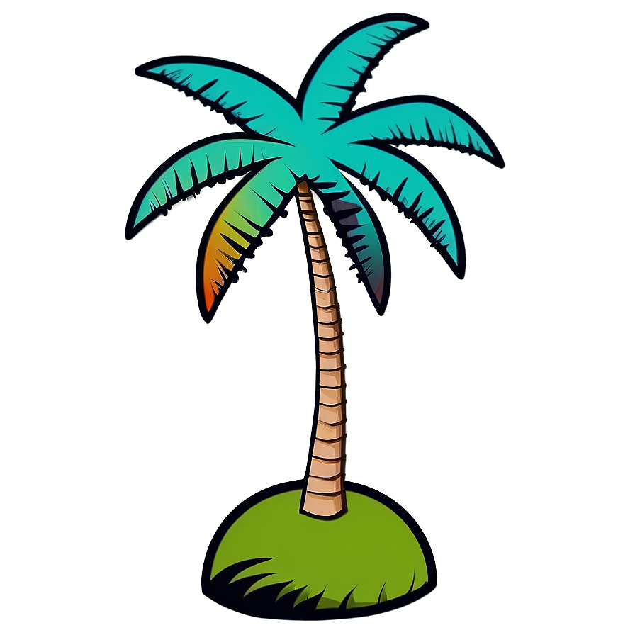 Cartoon Palm Tree Sunset Png 29