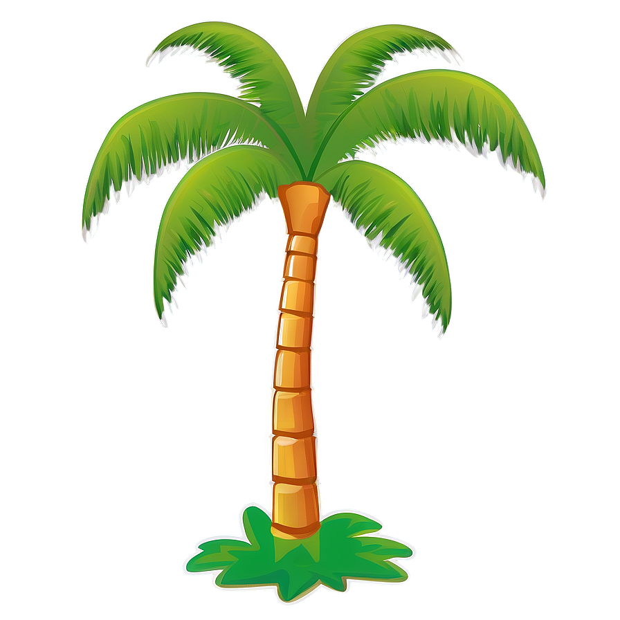 Cartoon Palm Tree With Coconuts Png Onp57