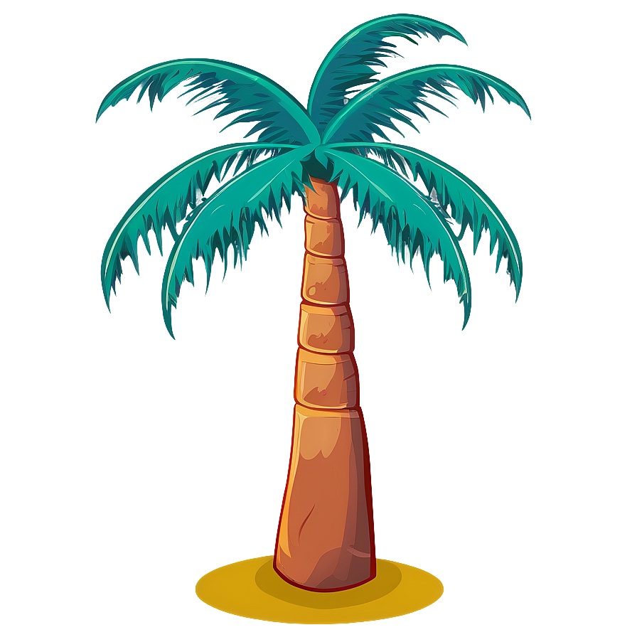 Cartoon Palm Tree With Fruit Png Tsq93