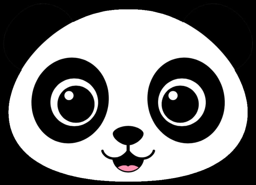 Cartoon Panda Face Graphic