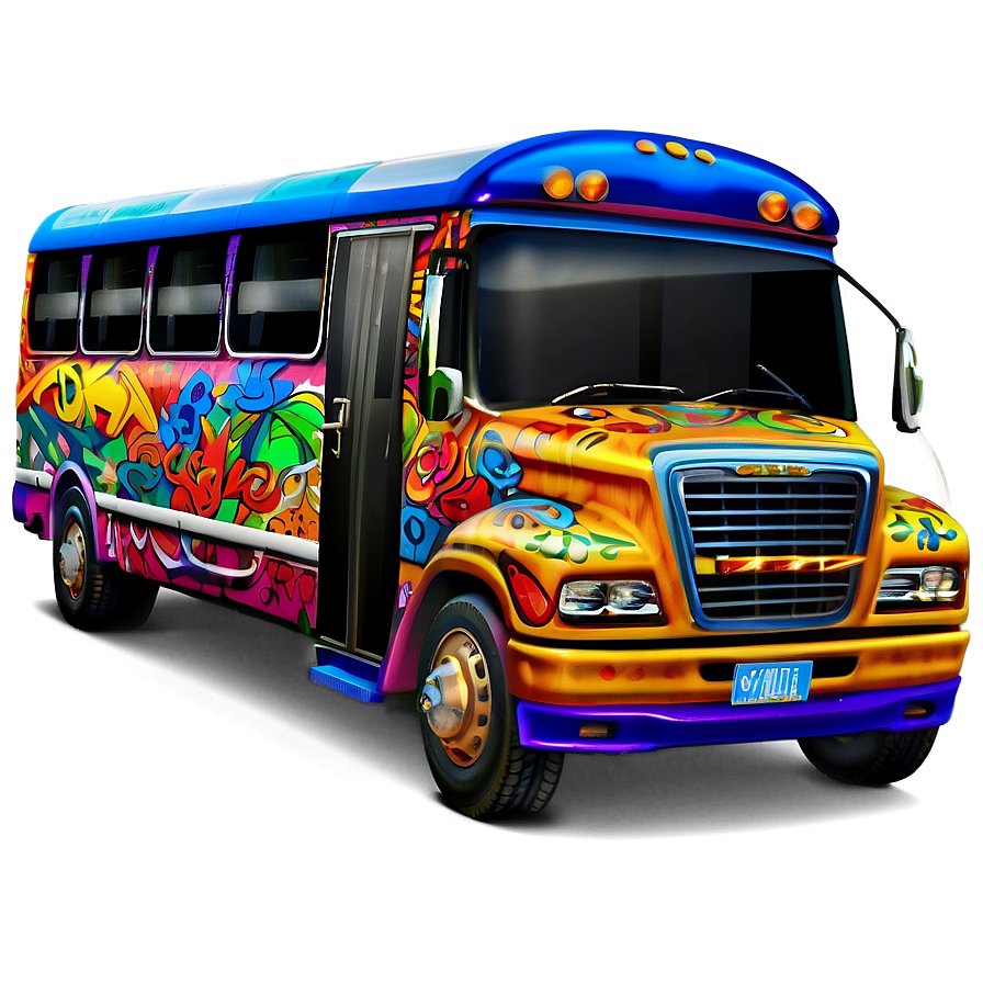 Cartoon Party Bus Png 58