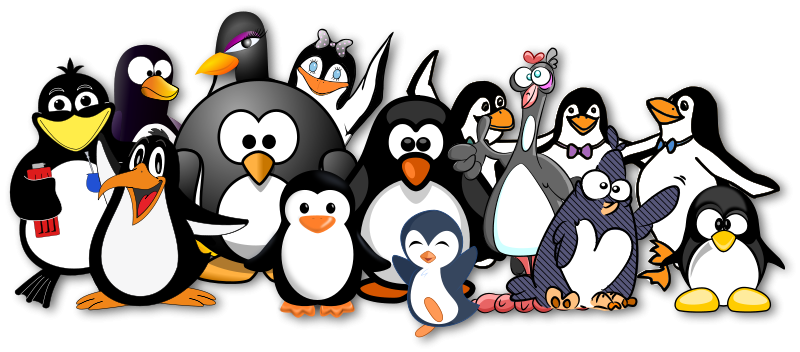 Cartoon Penguin Party