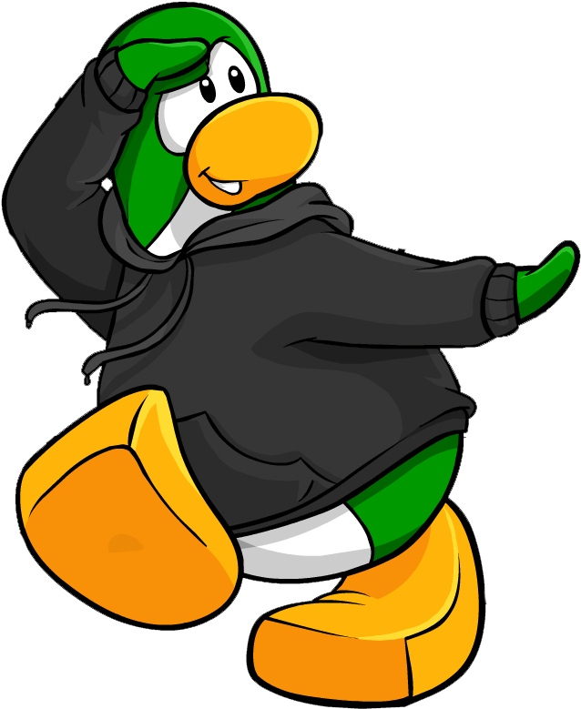 Cartoon_ Penguin_ Saluting