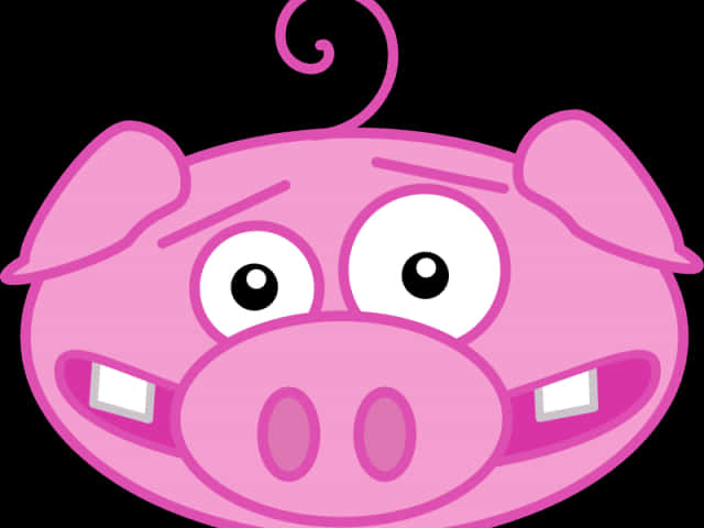 Cartoon Pig Face Graphic