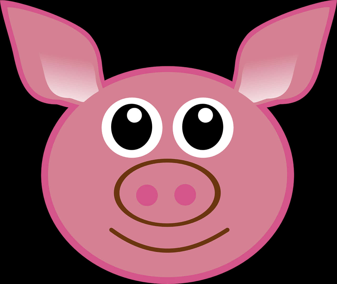 Cartoon Pig Face Graphic