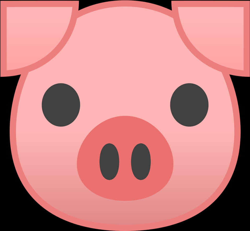 Cartoon Pig Face Graphic