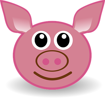 Cartoon Pig Face Graphic