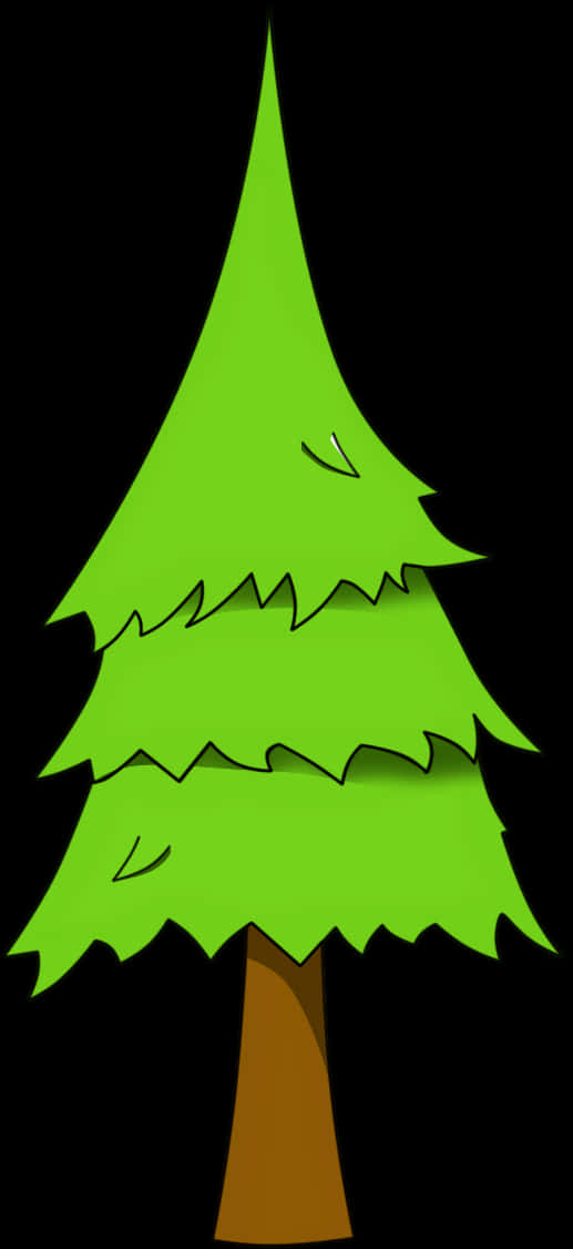 Cartoon Pine Tree Graphic