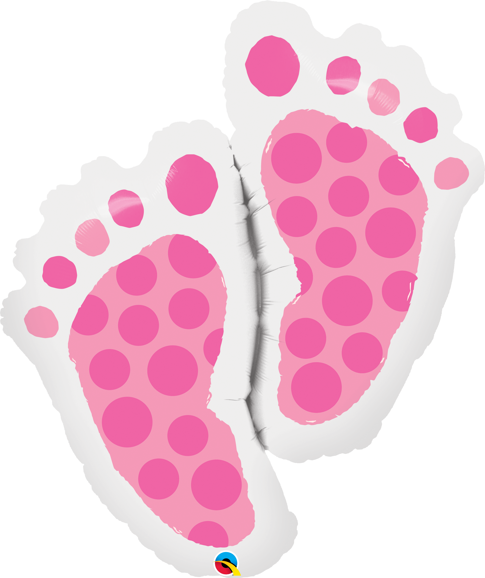 Cartoon Pink Footprint Stickers