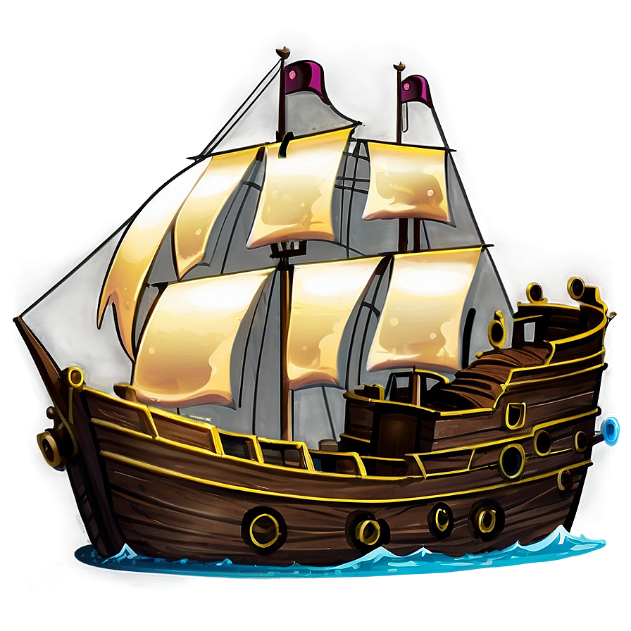 Cartoon Pirate Ships Png 06112024