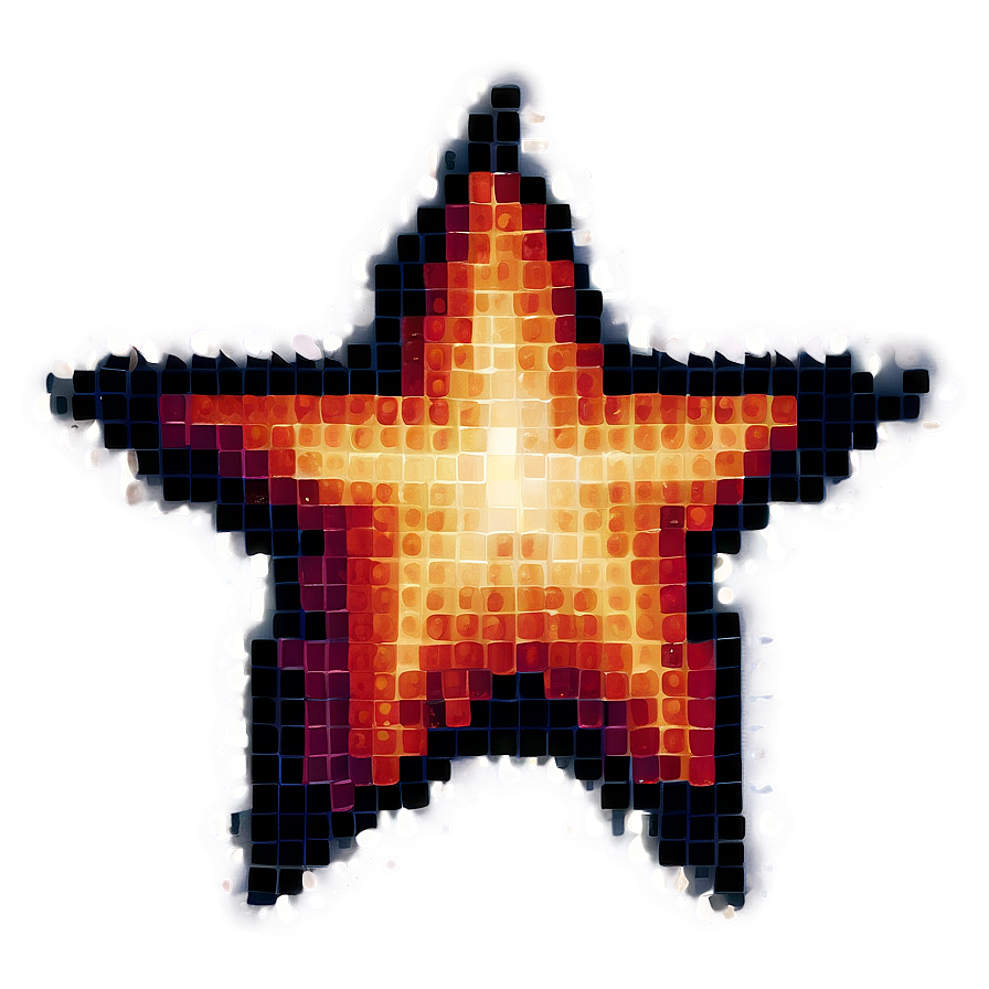 Cartoon Pixel Star Png 3