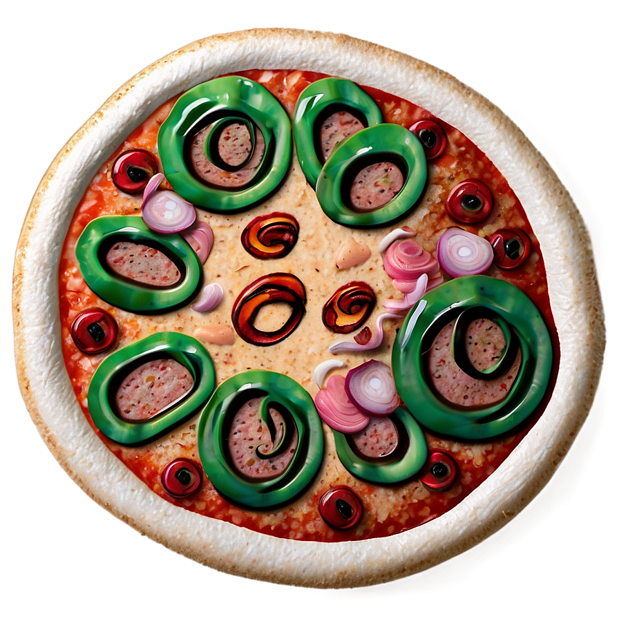 Cartoon Pizza Slice Toppings Png Prq