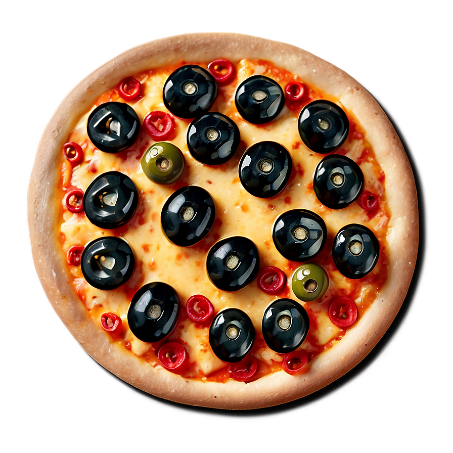 Cartoon Pizza With Olives Png 06272024