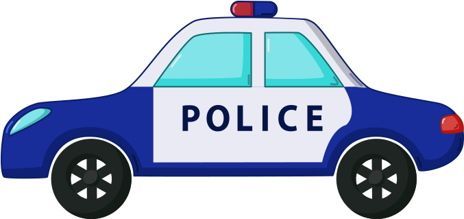 Cartoon Police Car Illustration