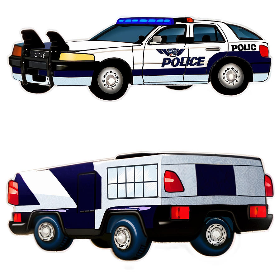 Cartoon Police Car Png Cwx