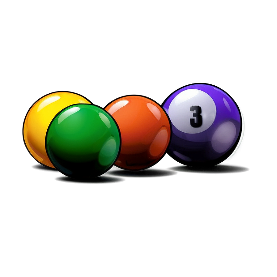 Cartoon Pool Balls Png 06292024