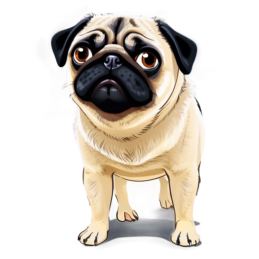 Cartoon Pug Character Png 73