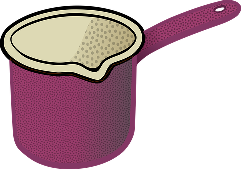 Cartoon Purple Saucepan