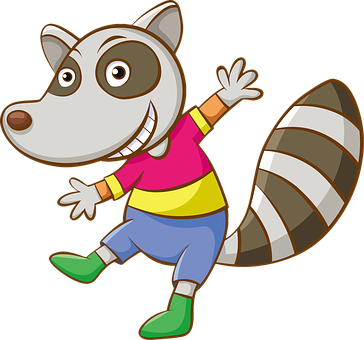 Cartoon Raccoon Character