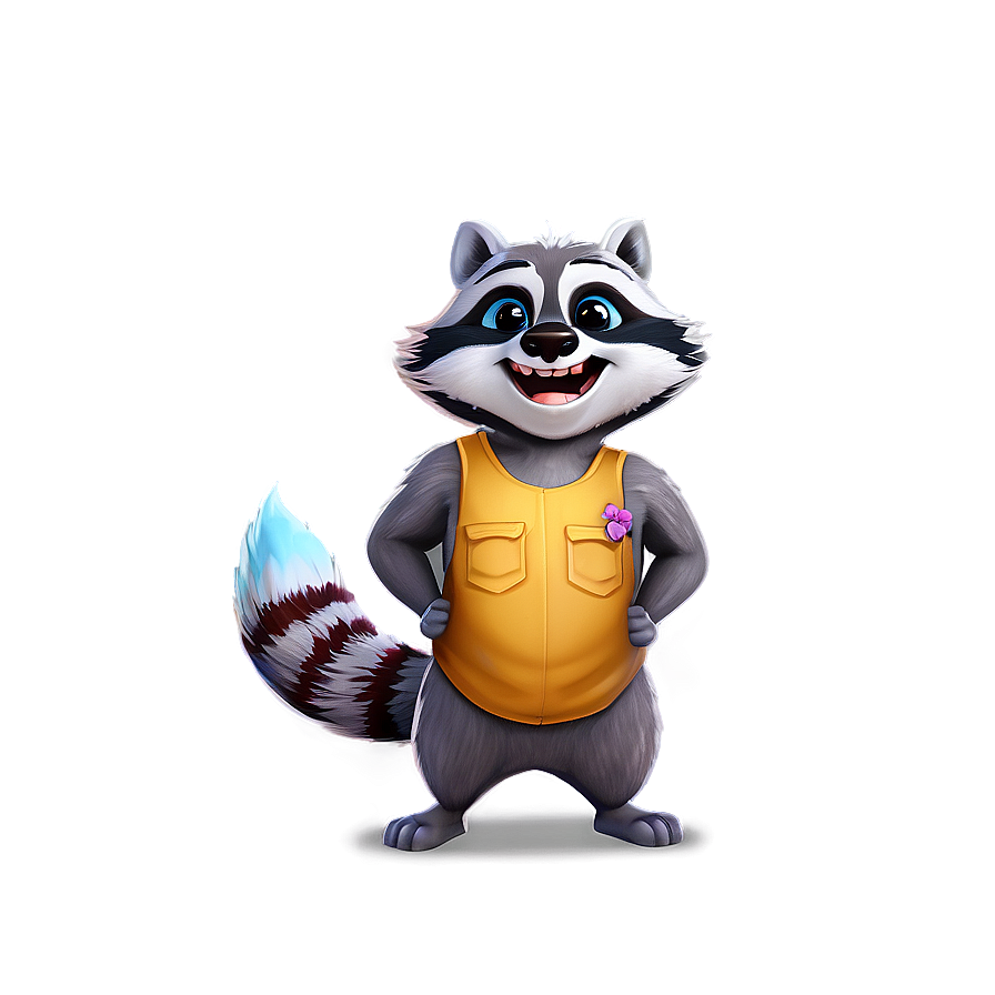 Cartoon Raccoon Character Png 14