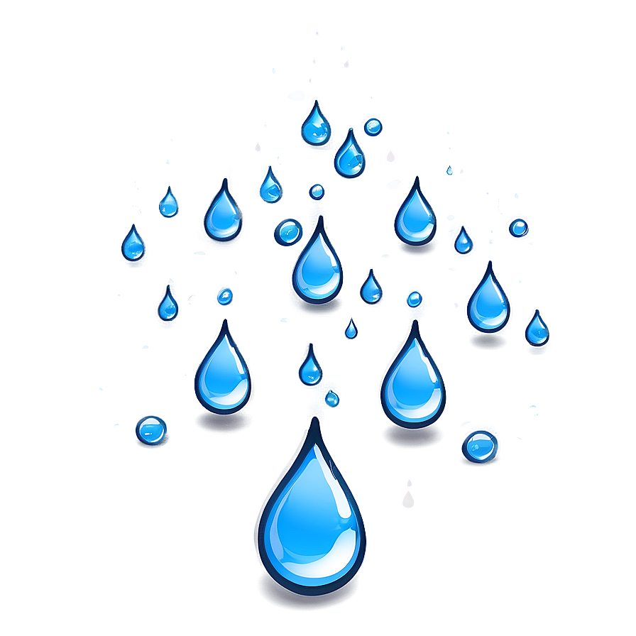 Cartoon Raindrop Png Qbm64