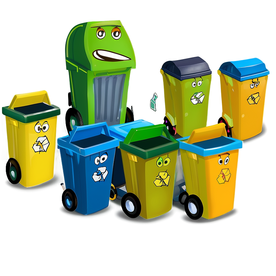 Cartoon Recycle Bin Png 06132024