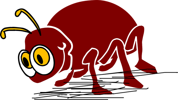 Cartoon Red Bug Character